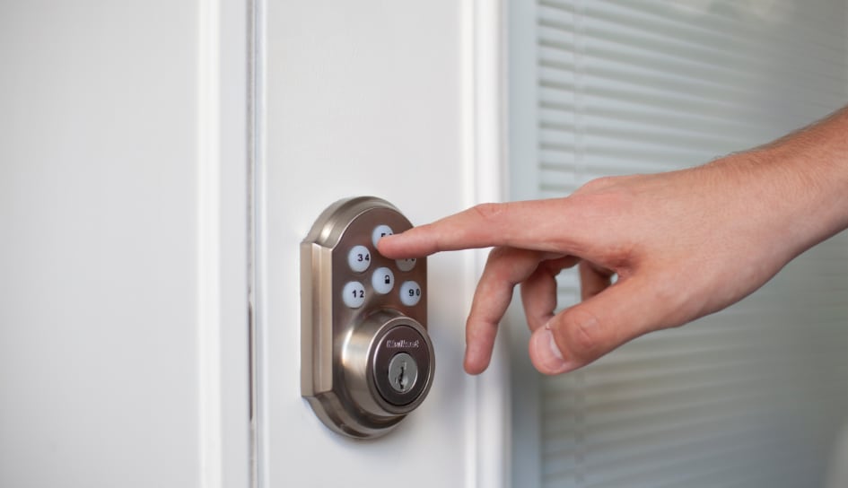 ADT smartlock on a Hartford home